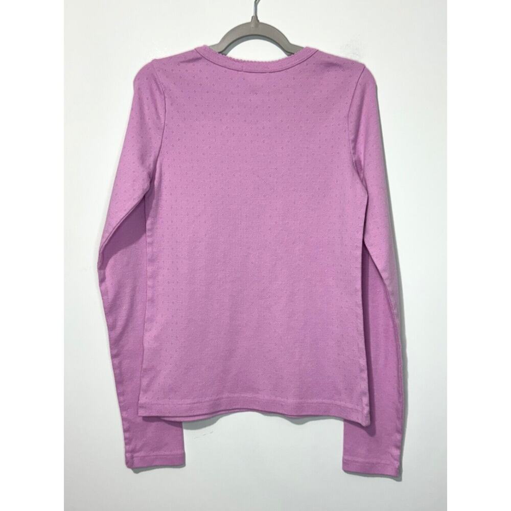 Crewcuts Girls T Shirt 12 Cotton Blend Lilac Crew Neck Long Sleeve Breathable - Picture 2 of 4